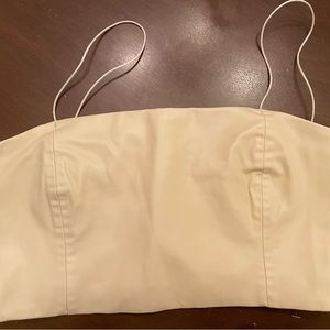 Gorgeous beige vinyl camisole top by Zara